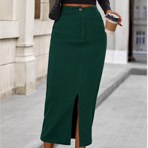 Pretty Garden Corduroy Skirt - Picture 2 of 3